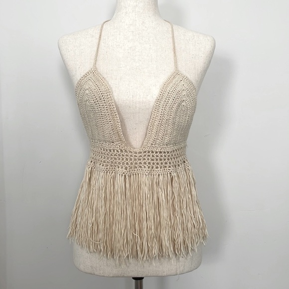 Rehab Tops - Rehab Knitted Halter Top